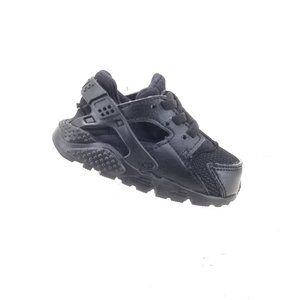 Nike Huarache Run Baby  Black Walking Athletic Shoes Sneakers 704950-016 Size 4C